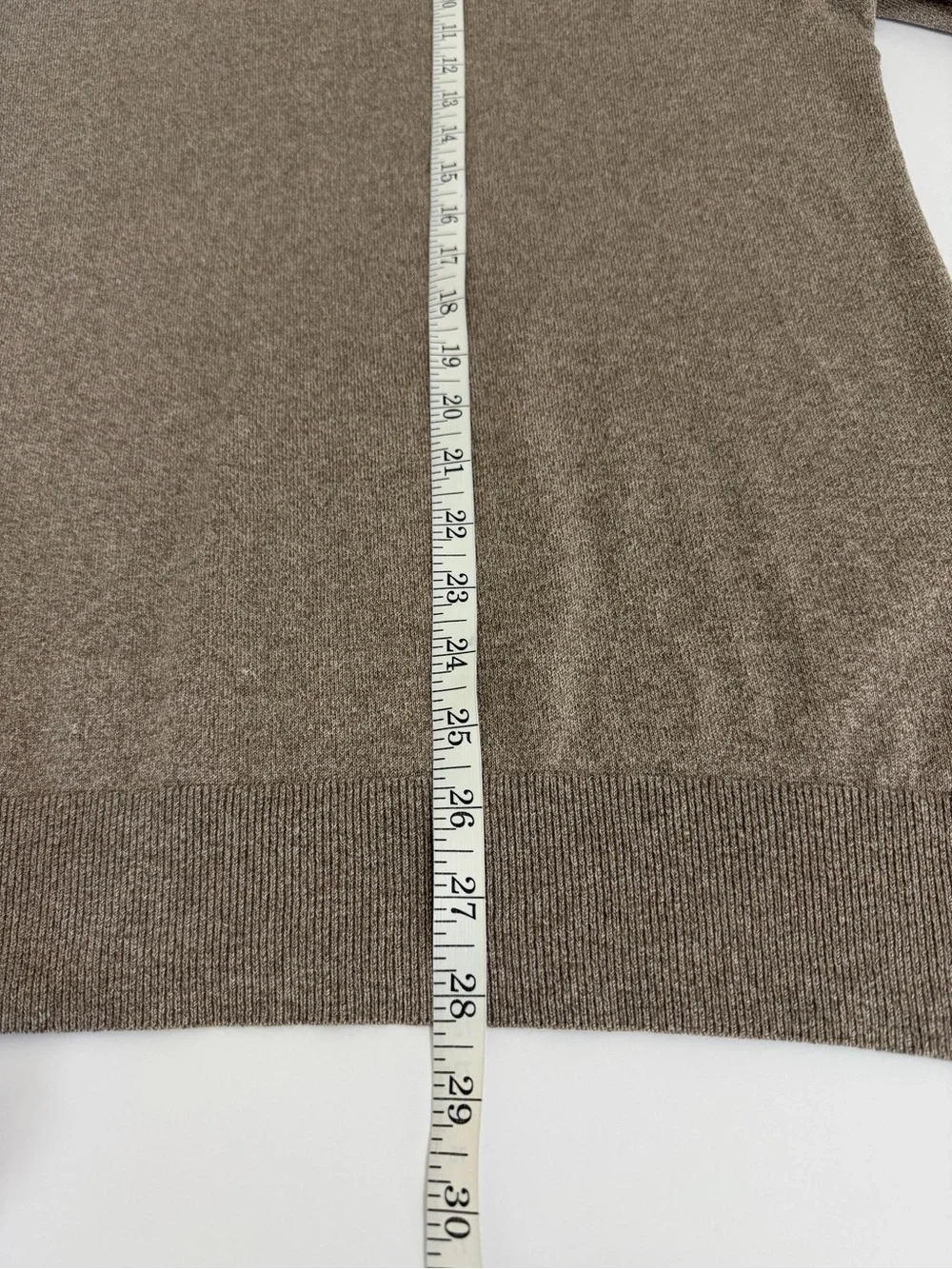 Banana Republic Luxury Blend Men’s V-Neck Sweater Heather Taupe Size XL